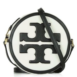 RARE Tory Burch Jessica Canteen Handbag Multi-color Leather Cross Body